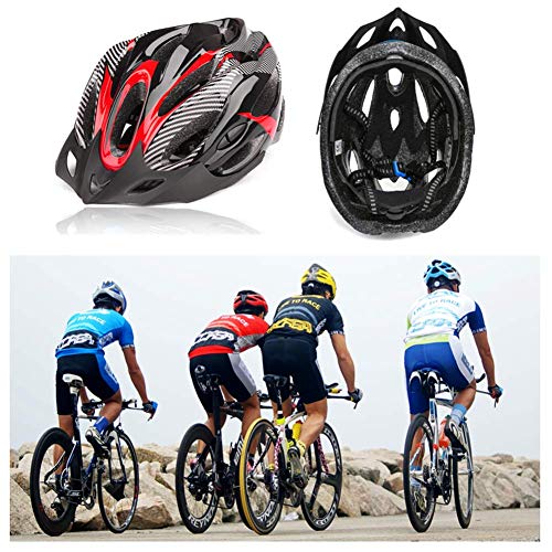 Huai1988 Casco de Ciclismo Para Adultos, Para Hombres Mujeres Casco con Negra Visera de Bicicleta Mate Ajustable para Adultos Protección de Monopatín Casco de Seguridad Protección de Montaña Unisex