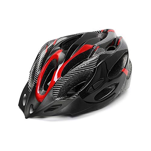 Huai1988 Casco de Ciclismo Para Adultos, Para Hombres Mujeres Casco con Negra Visera de Bicicleta Mate Ajustable para Adultos Protección de Monopatín Casco de Seguridad Protección de Montaña Unisex