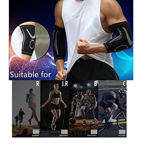 Hually Coderas Deportiva de Soporte y Epicondilitis 1 Par Mangas para Brazos de Compresión, Soporte para Codo de Tenista, para Hombre Mujer Izquierdo Derecho Favor Verifica Tu Talla M/L/XL Hually Coderas Deportiva de Soporte y Epicondilitis 1 Par Mangas para Brazos de Compresión, Soporte para Codo de Tenista, para Hombre Mujer Izquierdo Derecho Favor Verifica Tu Talla M/L/XL