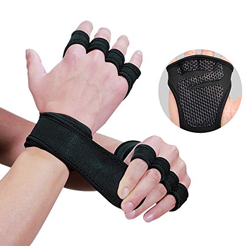 Hually Guantes de Fitness, 1 Par Guantes Gimnasio, para Entrenamiento Cruzado, Levantamiento de Pesas, Fitness, Kettlebells, Guantes de Entrenamiento Hombres Mujeres Hually Guantes de Fitness, 1 Par Guantes Gimnasio, para Entrenamiento Cruzado, Levantamiento de Pesas, Fitness, Kettlebells, Guantes de Entrenamiento Hombres Mujeres