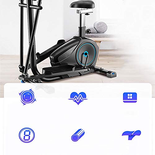 Huangjiahao Bicicleta elíptica Cross Trainer 2 en 1 Elíptica Cross Trainer – Cardio Home Office Fitness máquina de entrenamiento con asiento elíptico entrenador Cross Trainers