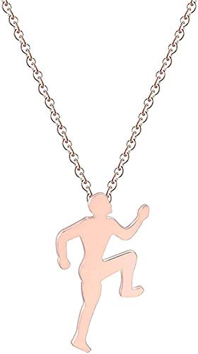 huangshuhua Collar Mujer Collar Mujer Danza Ballet Fitness Patinaje en ángulo Figura de Acero Inoxidable Joyería Collar de Yoga Regalo huangshuhua Collar Mujer Collar Mujer Danza Ballet Fitness Patinaje en ángulo Figura de Acero Inoxidable Joyería Collar de Yoga Regalo