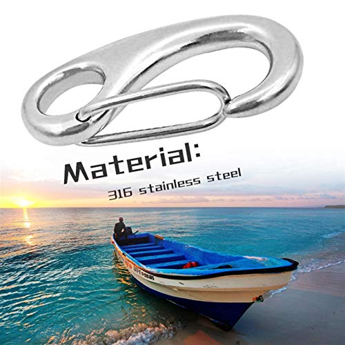 HUANGYOUJIA Hardware Marino Gancho de Barco Spring Snap Snap Anchor Clip Clip Enlace rápido Hebilla de Acero Inoxidable para el yate Aire Libre Etc Accesorios de embarcaciones Marina