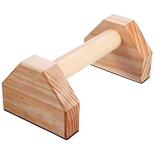 Huante 1 par de paraletas de gimnasia calistenia barra de madera para ejercicios de fitness herramientas de entrenamiento push-ups doble varilla de soporte