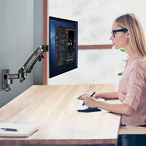 HUANUO Soporte de pared para monitor LCD LED de 24 a 35 pulgadas, soporte de pared para TV con brazo de resorte de gas ajustable de movimiento completo, VESA 70/100/200 mm, capacidad de carga 3-12 kg HUANUO Soporte de pared para monitor LCD LED de 24 a 35 pulgadas, soporte de pared para TV con brazo de resorte de gas ajustable de movimiento completo, VESA 70/100/200 mm, capacidad de carga 3-12 kg
