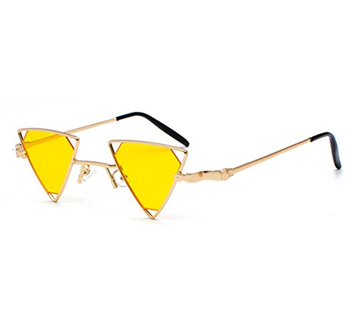 Huateng Gafas de sol triangulares retro sin polarización vintage Gafas de sol clásica para hombre y mujer