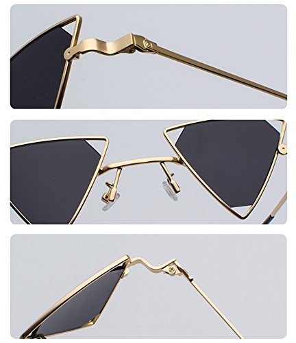 Huateng Gafas de sol triangulares retro sin polarización vintage Gafas de sol clásica para hombre y mujer