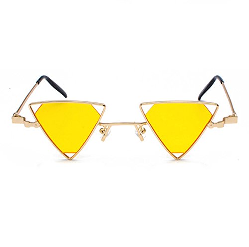 Huateng Gafas de sol triangulares retro sin polarización vintage Gafas de sol clásica para hombre y mujer