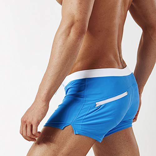 HUATINGRHLW Bañadores de natación Pantalones Cortos de los Hombres de Secado rápido Playa Surf Corriendo Pantalones de Bolsillo, D, S HUATINGRHLW Bañadores de natación Pantalones Cortos de los Hombres de Secado rápido Playa Surf Corriendo Pantalones de Bolsillo, D, S