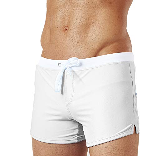 HUATINGRHLW Bañadores de natación Pantalones Cortos de los Hombres de Secado rápido Playa Surf Corriendo Pantalones de Bolsillo, D, S