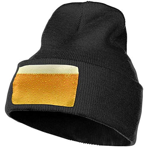 huatongxin Light Beer with Foam Fashion Personality Men's and Women's Logo Gorro de Lana de Punto elástico Gorro de Gorro Suave de Invierno Medias Gorro de Gorro for Indoor and Outdoor Daily Wearin