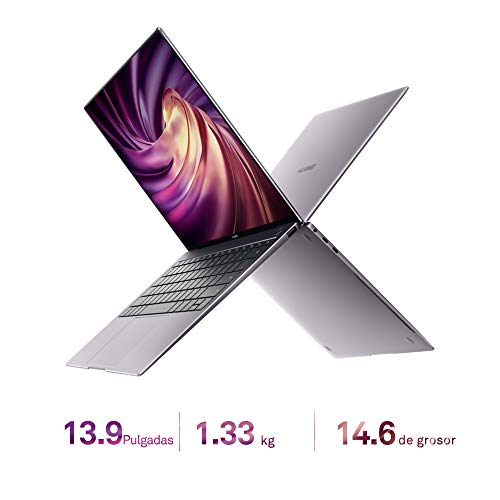 Huawei Matebook X Pro - Ordenador portátil Ultrafino táctil 13.9" 3K (Intel Core i7-8565U, 8GB RAM, 512GB SSD, Nvidia GeForce MX250, Windows 10 Home) Space Grey - Teclado QWERTY Español