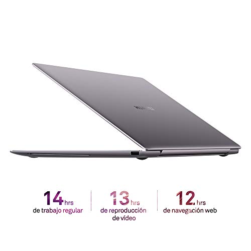 Huawei Matebook X Pro - Ordenador portátil Ultrafino táctil 13.9" 3K (Intel Core i7-8565U, 8GB RAM, 512GB SSD, Nvidia GeForce MX250, Windows 10 Home) Space Grey - Teclado QWERTY Español