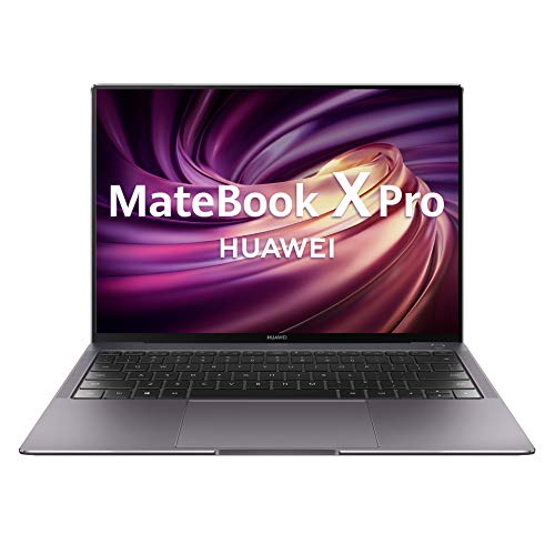 Huawei Matebook X Pro - Ordenador portátil Ultrafino táctil 13.9" 3K (Intel Core i7-8565U, 8GB RAM, 512GB SSD, Nvidia GeForce MX250, Windows 10 Home) Space Grey - Teclado QWERTY Español