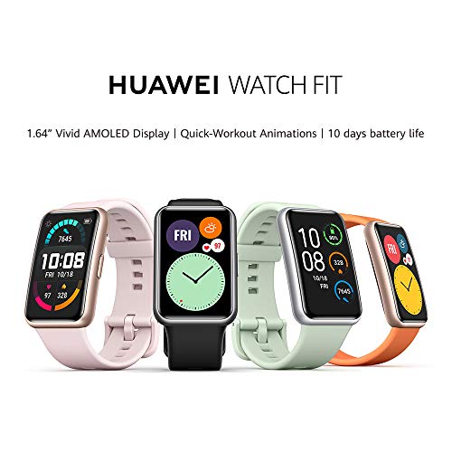 HUAWEI Watch FIT - Smartwatch con Cuerpo de Metal, Pantalla AMOLED de 1,64”, hasta 10 días de batería, 96 Modos de Entrenamiento, GPS Incorporado, 5ATM, Color Negro HUAWEI Watch FIT - Smartwatch con Cuerpo de Metal, Pantalla AMOLED de 1,64”, hasta 10 días de batería, 96 Modos de Entrenamiento, GPS Incorporado, 5ATM, Color Negro