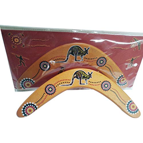 Huaxingda Boomerang de madera hecho a mano para niños y adultos, estilo profesional, para deportes al aire libre, boomerang práctico
