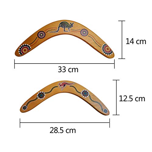 Huaxingda Boomerang de madera hecho a mano para niños y adultos, estilo profesional, para deportes al aire libre, boomerang práctico