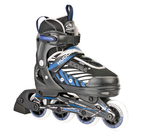 Hudora Kinderinliner Leon - Patines en línea, Color Negro/Azul, Talla L Hudora Kinderinliner Leon - Patines en línea, Color Negro/Azul, Talla L