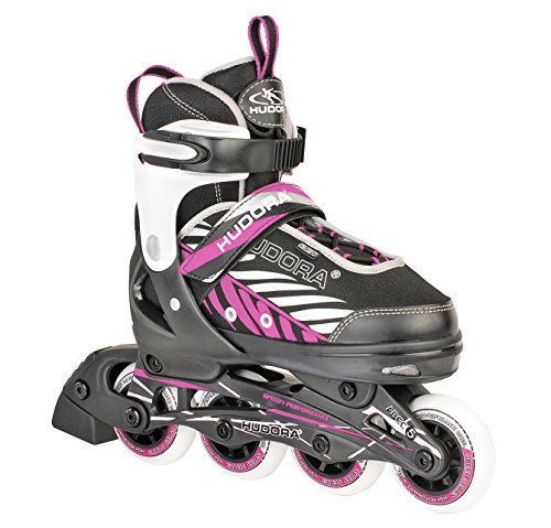 Hudora Kinderinliner MIA - Patines en línea, Color Negro/Pink, Talla M