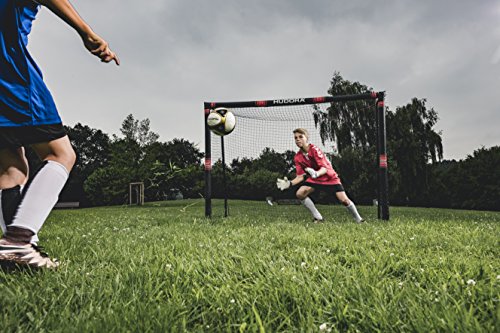 Hudora Portería de fútbol Pro Tect para niños y Adultos, portería de fútbol Metal, Color Multicolor, tamaño 240x160 cm