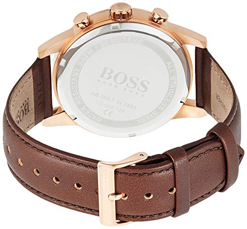 Hugo BOSS Reloj Cronógrafo para Hombre de Cuarzo con Correa en Cuero 1513496