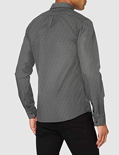 HUGO Ero3-W Camisa, Negro (001), S para Hombre