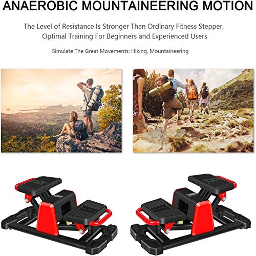 HUHAA Máquinas De Step, Escaladora para Piernas, con Pantalla Multifuncional De Aeróbic Y Fitness, para Usuarios Principiantes Y Avanzados HUHAA Máquinas De Step, Escaladora para Piernas, con Pantalla Multifuncional De Aeróbic Y Fitness, para Usuarios Principiantes Y Avanzados