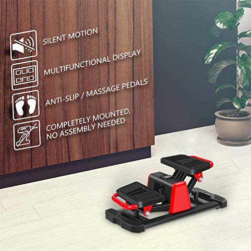 HUHAA Máquinas De Step, Escaladora para Piernas, con Pantalla Multifuncional De Aeróbic Y Fitness, para Usuarios Principiantes Y Avanzados HUHAA Máquinas De Step, Escaladora para Piernas, con Pantalla Multifuncional De Aeróbic Y Fitness, para Usuarios Principiantes Y Avanzados