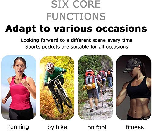 HUIQ® Cinturón de Cintura para Correr con Clip para Llaves Hombres o Mujeres Cintura Ultraligera con Manos Libres Cinturón de Entrenamiento físico Gym Marathon Jogging Yoga para iPhone 11 X XR XS