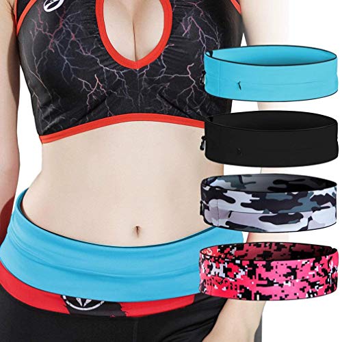 HUIQ® Cinturón de Cintura para Correr con Clip para Llaves Hombres o Mujeres Cintura Ultraligera con Manos Libres Cinturón de Entrenamiento físico Gym Marathon Jogging Yoga para iPhone 11 X XR XS