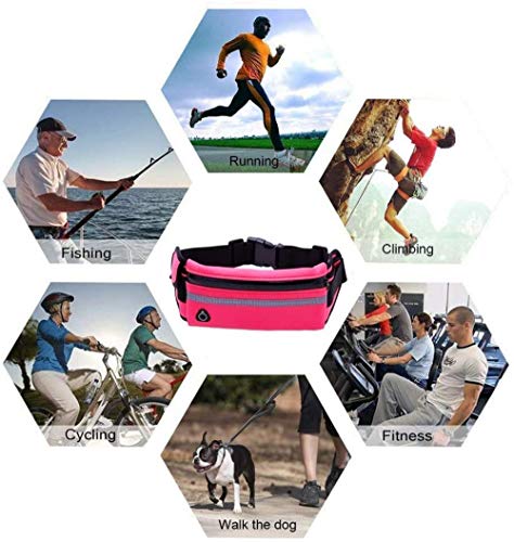 HUIQ Cinturón para Correr Ajustable para Winnovo K43 K54 K56 / Koolnee K3 K1 Trio Rainbow Riñonera Cremallera con Orificio para