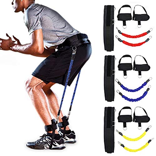 Huir Bandas de resistencia para entrenamiento de baloncesto, voleibol, tenis, cuerda elástica, para sentadillas, 5 piezas/juego Huir Bandas de resistencia para entrenamiento de baloncesto, voleibol, tenis, cuerda elástica, para sentadillas, 5 piezas/juego