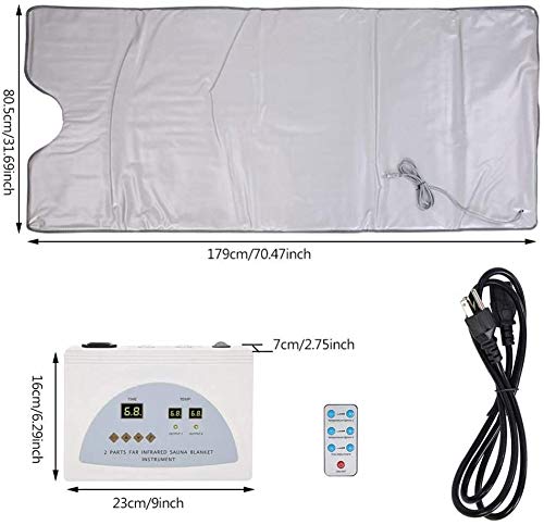 HUKOER Manta de Sauna de infrarrojo lejano, Mantilla de Adelgazamiento, máquina de Terapia de desintoxicación de Sauna para Perder Peso, Anti envejecimiento y Alivia la Fatiga física HUKOER Manta de Sauna de infrarrojo lejano, Mantilla de Adelgazamiento, máquina de Terapia de desintoxicación de Sauna para Perder Peso, Anti envejecimiento y Alivia la Fatiga física