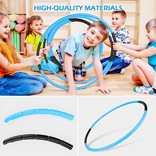 Hula Fitness Hoops para niños E-More Hoola-Hoops Niños Peso ajustable y tamaño aro de ejercicio desmontable adecuado para fitness, gimnasia, natación, juegos de interior y exterior (negro y azul) Hula Fitness Hoops para niños E-More Hoola-Hoops Niños Peso ajustable y tamaño aro de ejercicio desmontable adecuado para fitness, gimnasia, natación, juegos de interior y exterior (negro y azul)