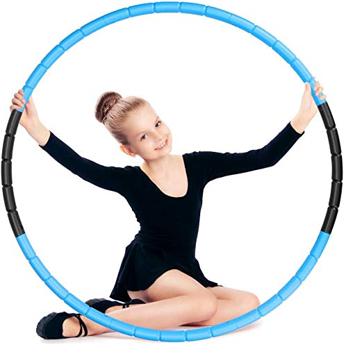 Hula Fitness Hoops para niños E-More Hoola-Hoops Niños Peso ajustable y tamaño aro de ejercicio desmontable adecuado para fitness, gimnasia, natación, juegos de interior y exterior (negro y azul) Hula Fitness Hoops para niños E-More Hoola-Hoops Niños Peso ajustable y tamaño aro de ejercicio desmontable adecuado para fitness, gimnasia, natación, juegos de interior y exterior (negro y azul)