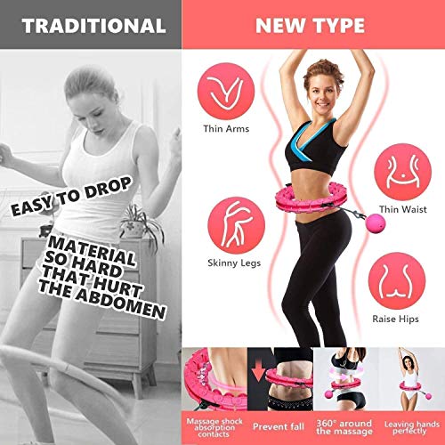 Hula Hoop Inteligente aros de Hula hoop Intelligent Auto-hilado, ajustable en la cintura que adelgaza la aptitud de cintura de equipos de fitness extraíble pérdida de peso, Lila, 24 nudos (130 cm) Hula Hoop Inteligente aros de Hula hoop Intelligent Auto-hilado, ajustable en la cintura que adelgaza la aptitud de cintura de equipos de fitness extraíble pérdida de peso, Lila, 24 nudos (130 cm)