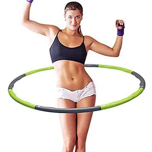 Hula Hoop, Plegable Fitness Wave con Peso de 1 kg (2,2 LB) Ancho Ajustable 75-95 cm para jóvenes Adultos Damas Gym Ejercicio