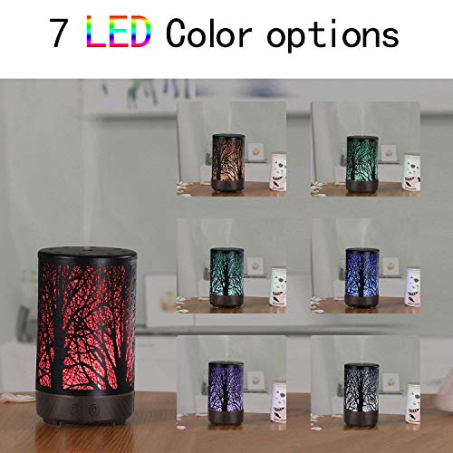 Humidificador Aceites Esenciales,Actualizado Humificador de Aromas Difusor de Aceite perfumado Nebulizador silencioso para aceites Esenciales con 7 Colores LED para Yoga Oficina,Apagado Automático Humidificador Aceites Esenciales,Actualizado Humificador de Aromas Difusor de Aceite perfumado Nebulizador silencioso para aceites Esenciales con 7 Colores LED para Yoga Oficina,Apagado Automático