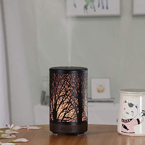Humidificador Aceites Esenciales,Actualizado Humificador de Aromas Difusor de Aceite perfumado Nebulizador silencioso para aceites Esenciales con 7 Colores LED para Yoga Oficina,Apagado Automático Humidificador Aceites Esenciales,Actualizado Humificador de Aromas Difusor de Aceite perfumado Nebulizador silencioso para aceites Esenciales con 7 Colores LED para Yoga Oficina,Apagado Automático