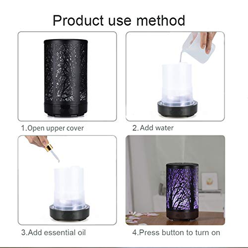 Humidificador Aceites Esenciales,Actualizado Humificador de Aromas Difusor de Aceite perfumado Nebulizador silencioso para aceites Esenciales con 7 Colores LED para Yoga Oficina,Apagado Automático Humidificador Aceites Esenciales,Actualizado Humificador de Aromas Difusor de Aceite perfumado Nebulizador silencioso para aceites Esenciales con 7 Colores LED para Yoga Oficina,Apagado Automático