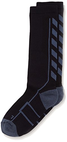 hummel Socken Tech Indoor Socks High Calcetines, Unisex niños, Blanco/Negro, 8 (32-35)