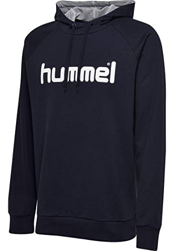 Hummel Sudadera con Capucha Hmlgo de algodón con Logotipo, Hombre, Sudadera con Capucha, 203511, Marine, Extra-Large