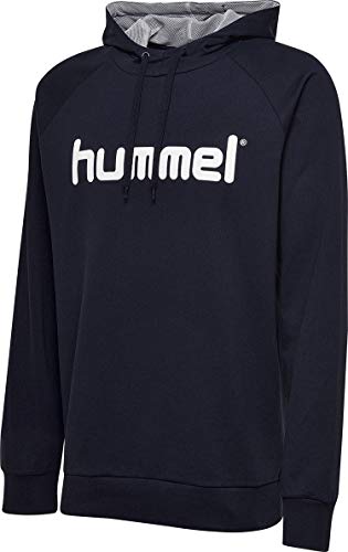 Hummel Sudadera con Capucha Hmlgo de algodón con Logotipo, Hombre, Sudadera con Capucha, 203511, Marine, Extra-Large