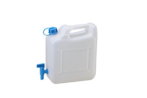 Hünersdorff 817500 Bidón de agua ECO con grifo de drenaje fijo / salida de agua, 10 L (máx. 12L)