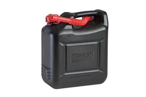 Hünersdorff Bidón para carburante COMPACT 10 L, PEAD Negro, con homologación UN, accesorios rojos