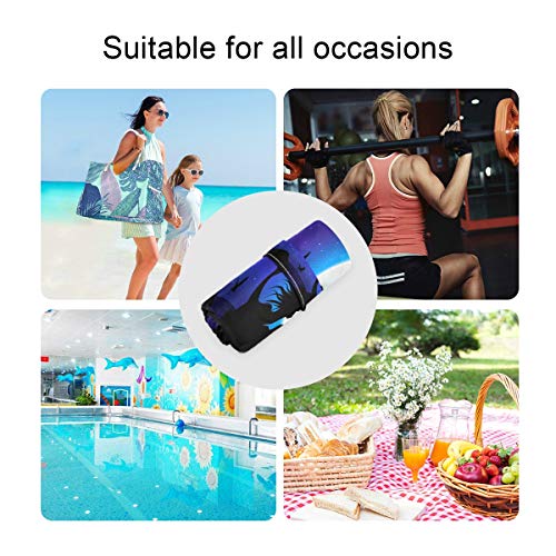Hunihuni Bolsa de tela para pañales húmedos y secos, diseño de sirena náutica, impermeable, reutilizable, dos bolsillos con cremallera para viajes, playa, gimnasio, trajes de baño húmedos, 2 unidades Hunihuni Bolsa de tela para pañales húmedos y secos, diseño de sirena náutica, impermeable, reutilizable, dos bolsillos con cremallera para viajes, playa, gimnasio, trajes de baño húmedos, 2 unidades