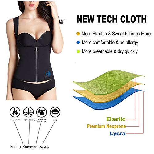 HuntDream Cremallera Cinturón Entrenador Corsé Neopreno Sauna Sudor Chaleco para Mujeres Pérdida de Peso Que Adelgaza Shaper Cuerpo Caliente HuntDream Cremallera Cinturón Entrenador Corsé Neopreno Sauna Sudor Chaleco para Mujeres Pérdida de Peso Que Adelgaza Shaper Cuerpo Caliente