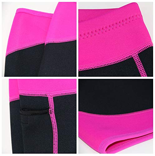 HuntDream Pantalones adelgazantes de mujer Neopreno para perder peso Grasa sudoración Sauna Capris Leggings Body Shapers