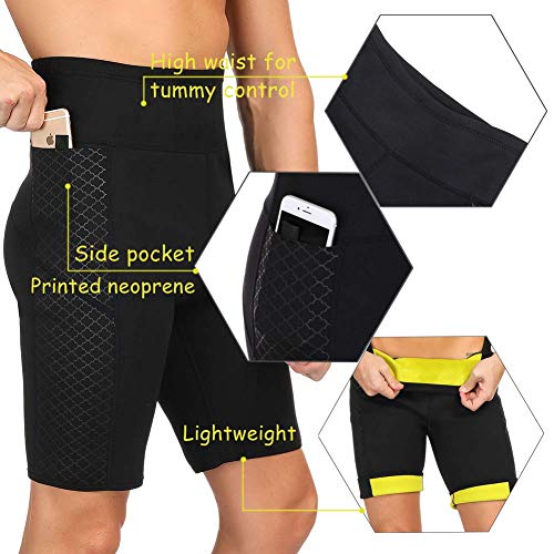 HuntDream Pérdida de Peso de los Hombres Sauna Sudor Caliente Pantalones Cortos Termales Shaper Body Athletic Yoga Pantalones Gym Tummy Fat Burner Slimming HuntDream Pérdida de Peso de los Hombres Sauna Sudor Caliente Pantalones Cortos Termales Shaper Body Athletic Yoga Pantalones Gym Tummy Fat Burner Slimming