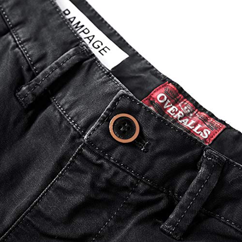 Huntrly Monos para Hombre, Primavera y otoño, algodón Puro al Aire Libre, Pantalones Sueltos de Pierna Recta de Talla Grande, Monos Militares adecuados para Acampar 34